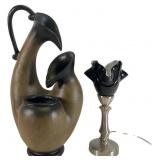 Art Glass Lamp & Cascading Jug Fountain Set