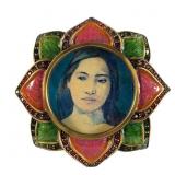 Jay Strongwater Enamel & Swarovski Lotus Frame