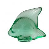 Lalique Turquoise Crystal Poisson Fish Seal & Box