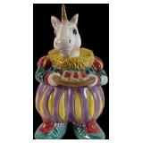 Fitz & Floyd Unicorn Jester Ceramic Cookie Jar