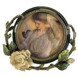 Jay Strongwater Enamel & Swarovski Rose Frame