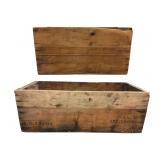 Two Industrial Wooden Shipping Crates