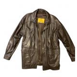 Peruzzi Italian Dark Brown Leather Field Jacket