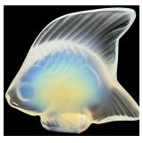 Lalique Opalescent Glass Poisson Figurine w/ Box