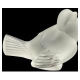 Lalique France Frosted Crystal Sparrow Figurine