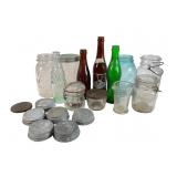 Vtg American Glassware: Ball Jars & Kodak Graduate
