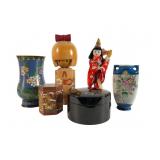 Japanese Arts: Cloisonne, Lacquerware & Kokeshi