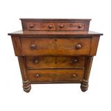 American Empire Mahogany Step-Back Chest