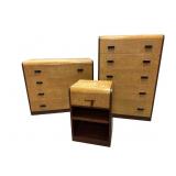 Three-Piece Art Deco Waterfall Bedroom Suite