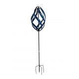 90-Inch Blue Flame Kinetic Metal Wind Spinner