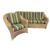 Lloyd Loom Wicker Sofa and Rocking Chair