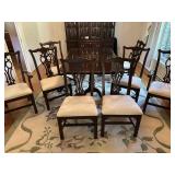 Ethan Allen Dining Table & Six Chairs with Leaves