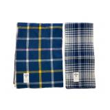 Two Woolrich Reversible Plaid Wool-Blend Throws