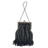 Vintage Iridescent Blue Beaded Evening Bag