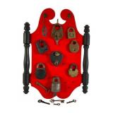 Antique Padlocks and Keys Display