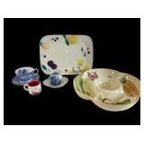 Five Hartstone, Spode, and Gzhel Ceramic Wares