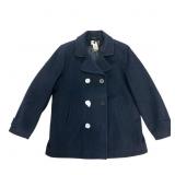 L.L.Bean Navy Italian Lambswool Peacoat Size 18