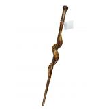 David W. Selby Carved Snake Walking Stick, 1986