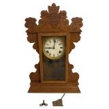 Oak Gingerbread Parlor Clock & Key