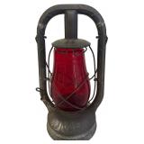 Dietz Monarch Oil Lantern & Red Globe