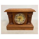 Wm. L. Gilbert American Oak Mantel Clock