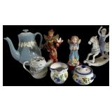 Assortment of Decorative Ceramics and Figurines