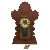 E. Ingraham & Co. Oak Gingerbread Clock