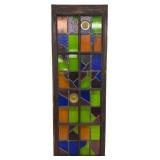 Geometric Abstract Stained Glass Window & Frame