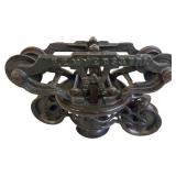 Myers & Bro. Single Rail Cast Iron Hay Trolley