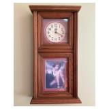 Wooden Wall Clock and Portrait Frame