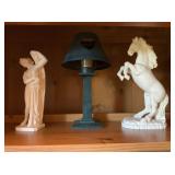 Three Decorative Table Ornaments including Horse