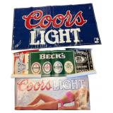 Five Vintage Coors, Budweiser and Beck