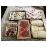 Assorted Linens, Headwear, and Utility Items