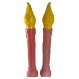 Pair of 38-inch Empire Plastic Christmas Candles