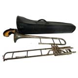Vintage H.N. White King Silver Valve Trombone