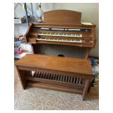 Baldwin Walnut Console Organ and Bench, 1974