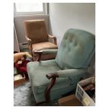 Two vintage platform, rocking chairs, both show