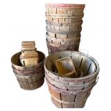 Wood Peach Baskets | 12 Large & Small | Vintage