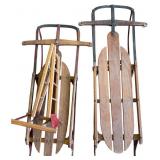 Yankee Clipper Sleds and Child