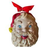 12" Vintage Plastic Santa Claus Wall Hanging