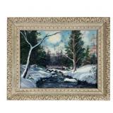Clarence Dreisbach Winter Swiftwater Creek Oil