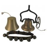 Assortment of Antique Brass and Iron Bells