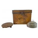 Trio of Antique Kreamer Tinned Kitchen Items