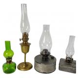 Four Antique Liquid Fuel Lamps