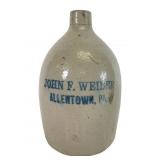 John F. Weiler Allentown PA Stoneware Jug