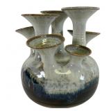 Studio Pottery Stoneware Multi-Neck Tulip Vase