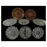 Assortment of Glass Deviled Egg Platters