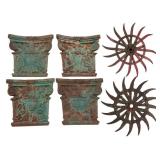 Group of Cast Iron Salvage and Rotary Tines