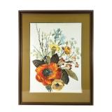 Mid Century Modern Framed Floral Print