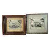 Two Photographic Prints of a Washington NJ Home